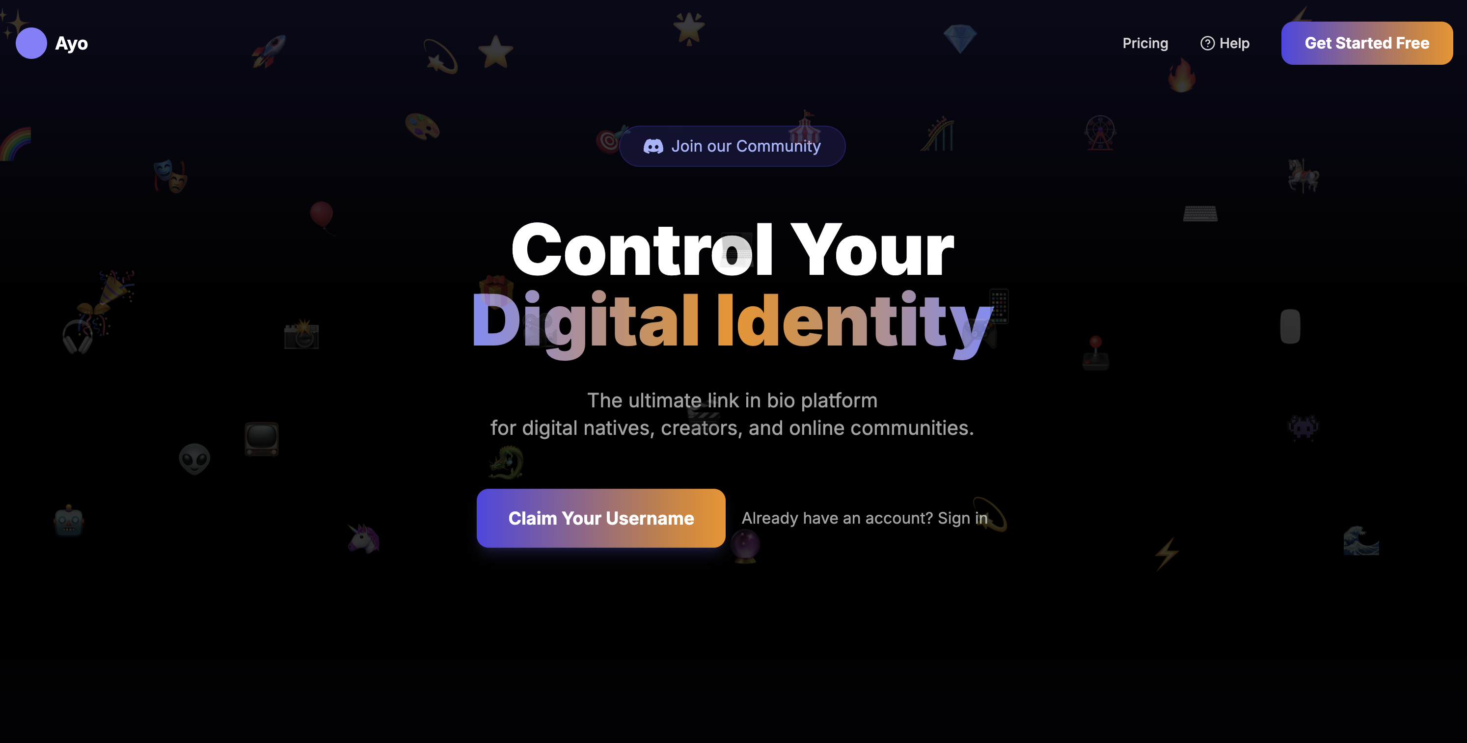 Ayo Landing Page